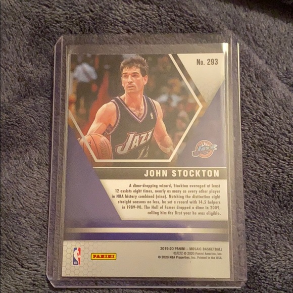 John Stockton Panini - Picture 2 of 2